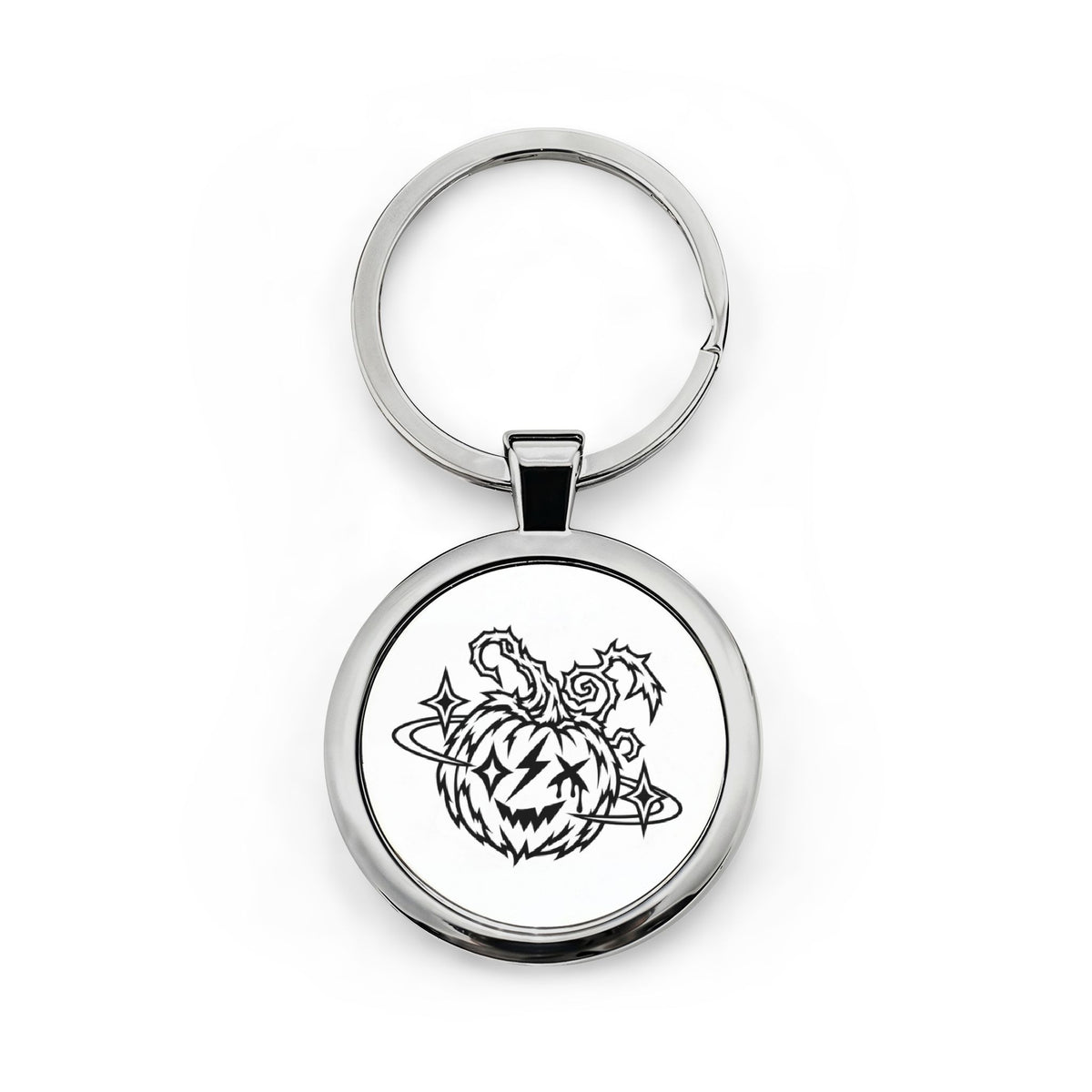 Round Stainless Steel Keychain